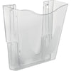 Deflecto - DocuPockets Wandprospekthalter vertikal, 1 Fach, transparent