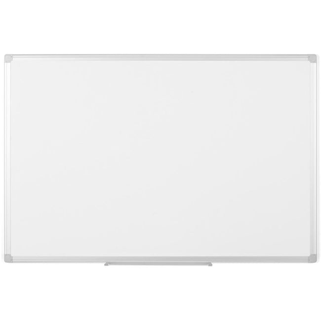 Bi-Office - Tableau blanc magnétique Bi-Earth, surface tableau émaillé, cadre en aluminium anodisé, ft 60x45 cm