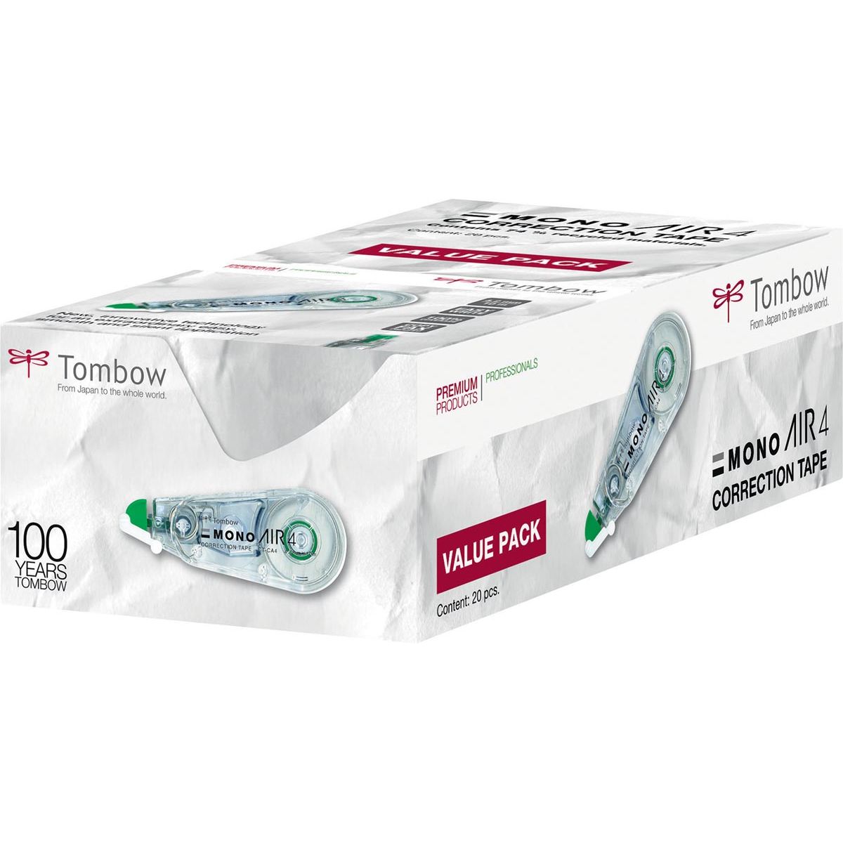 Tombow - Roller correcteur Mono Air, boîte 15 + 5 offertes