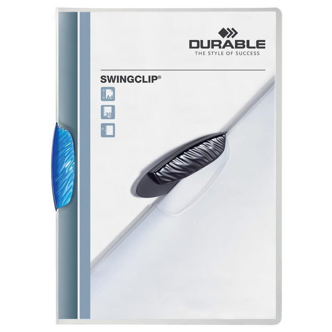 Durable - dossier à clips Swingclip bleu transparent