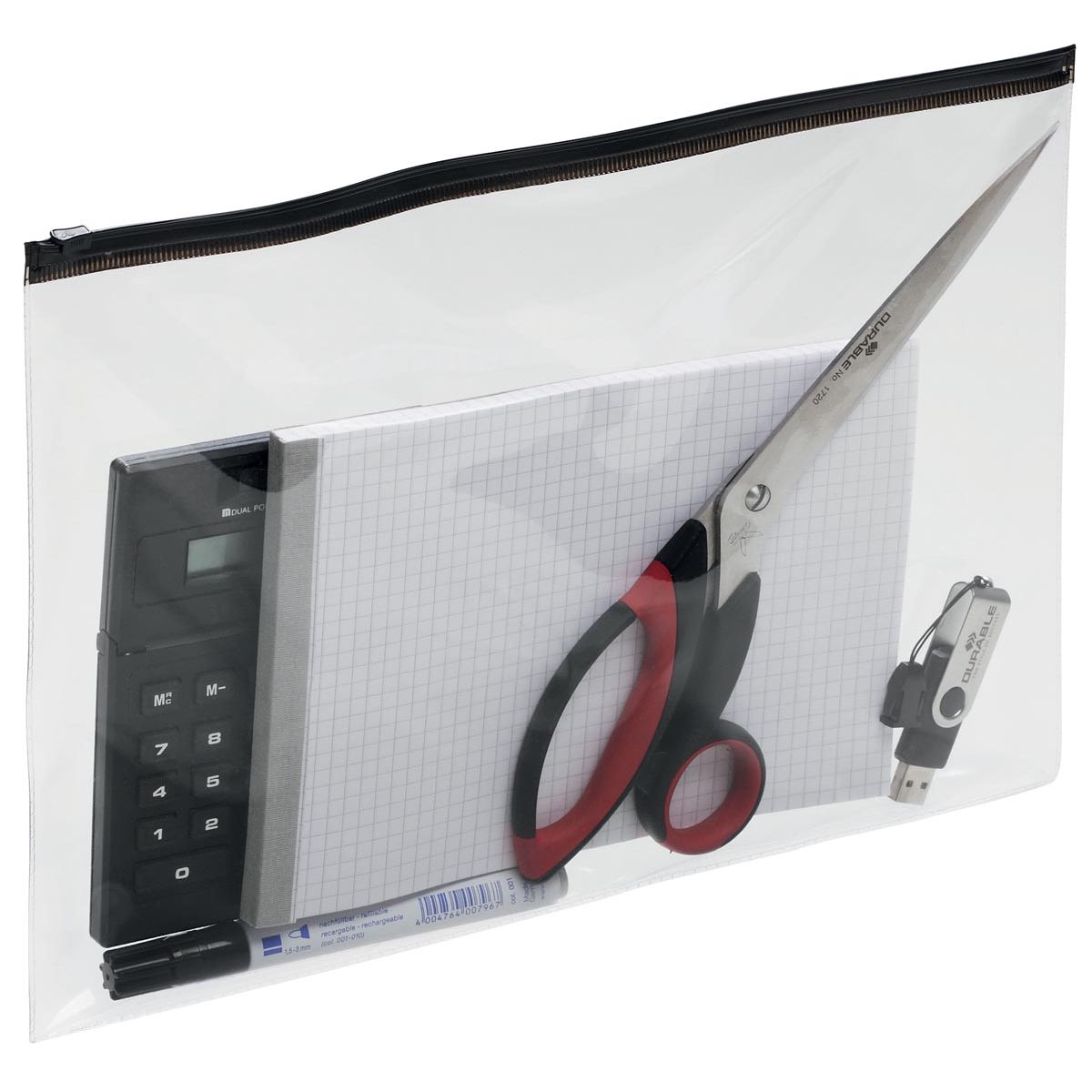Durable -  documentenmap Zip bag voor ft A4, pak van 5 stuks