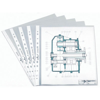 Durable - sac de présentation perforé, ft A4, perforation 11 trous, 60 microns