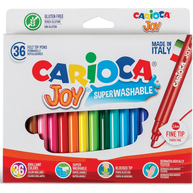 Carioca -  viltstift Superwashable Joy, 36 stiften in een kartonnen etui