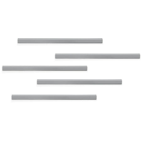Durable -  Durafix zelfklevende magneetstrook, 297 mm, pak van 5 stuks, zilver
