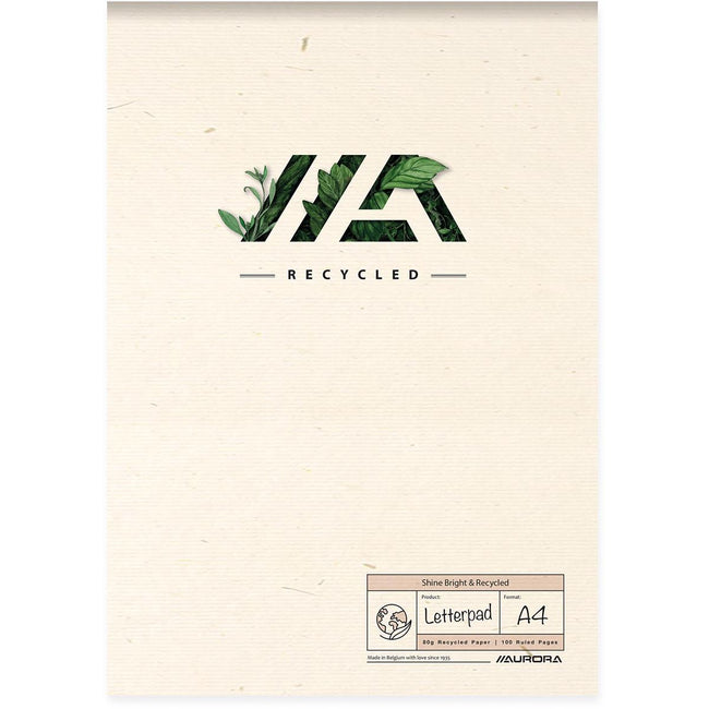 Aurora - Bloc-notes Shine Bright Recyclé A4 50 feuilles ligne 80gr