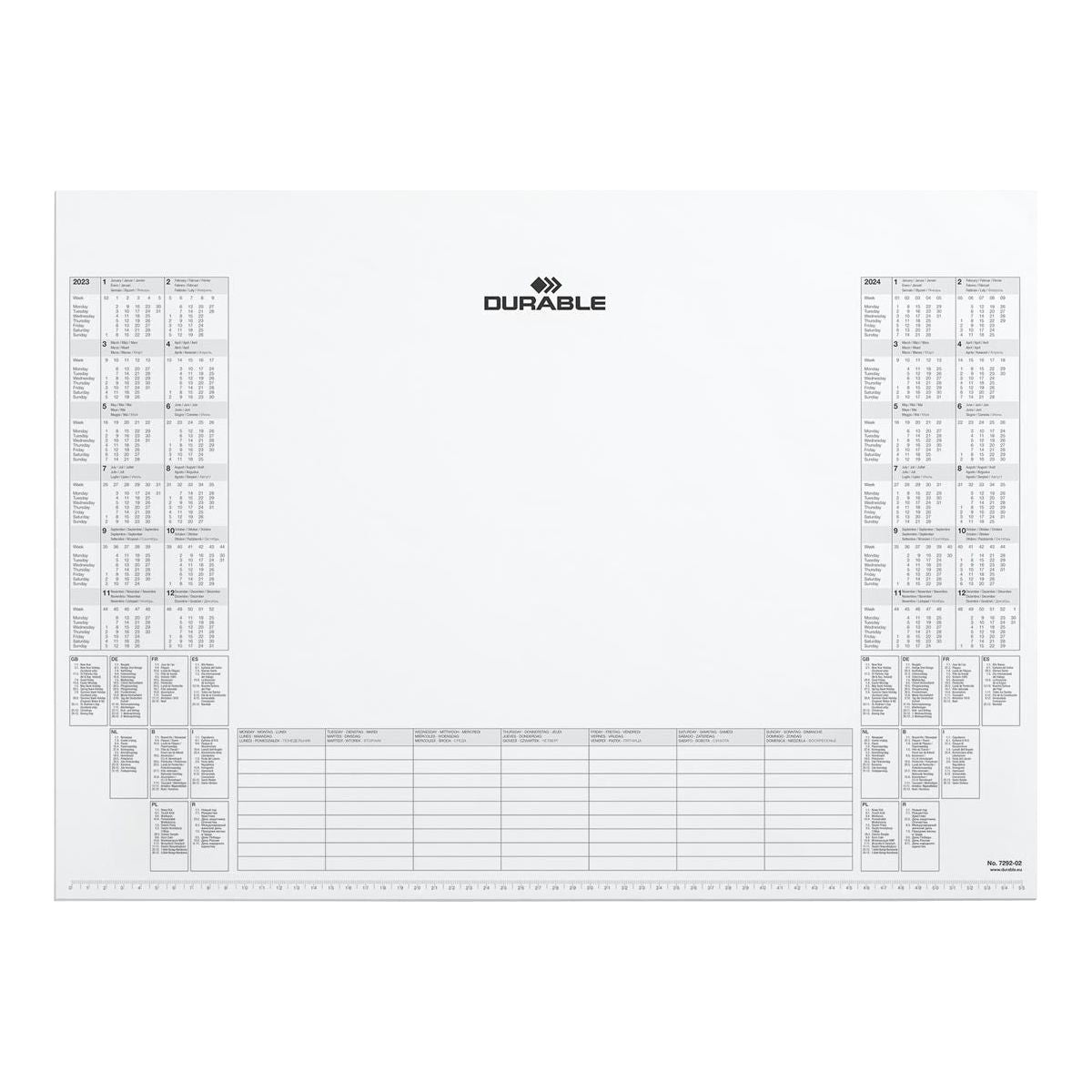 Durable - Bloc du calendrier 2024-2025