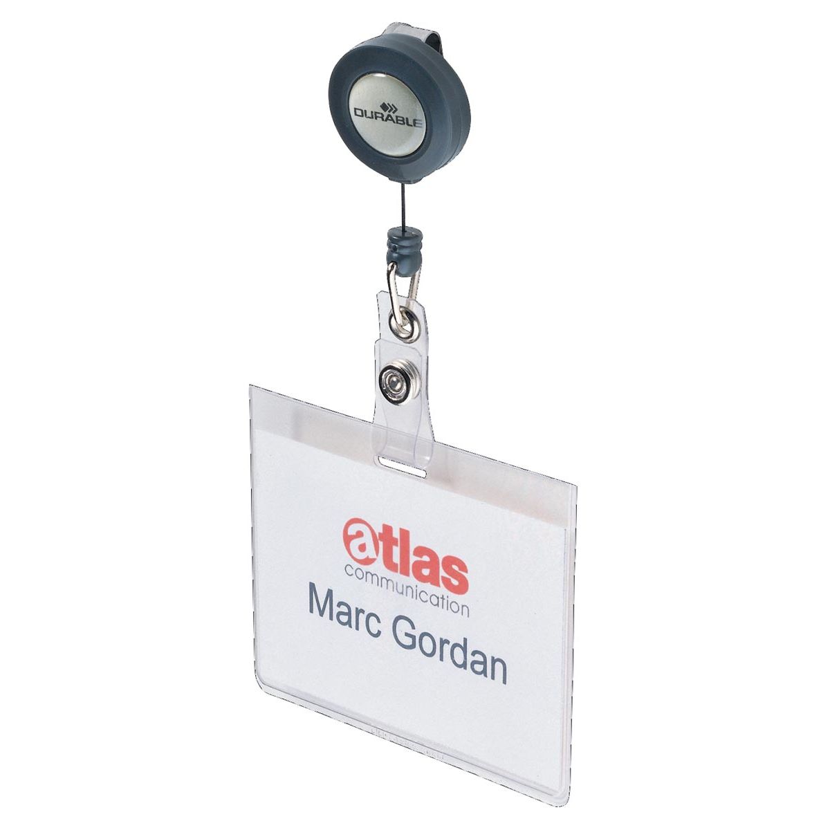 Durable -  badge met oprolmechanisme, 10 stuks