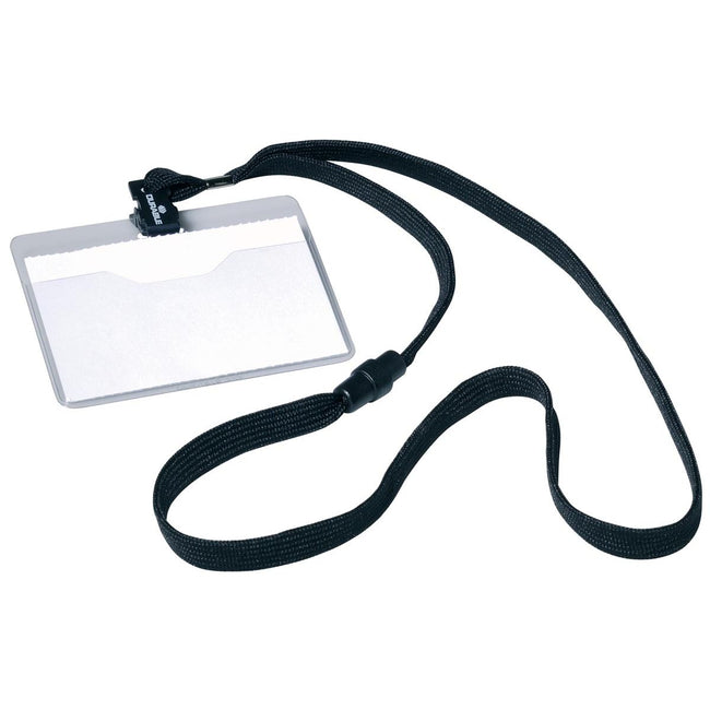 Durable - badge avec bande textile noire, 10 pièces
