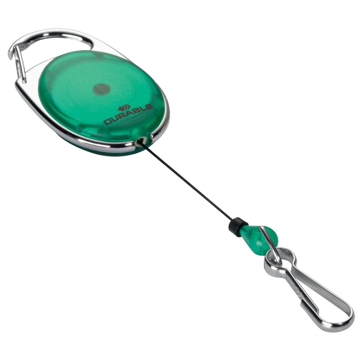 Durable - écarteur avec mousqueton vert, sur blister