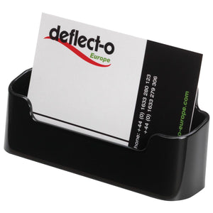 Deflecto - Porte-cartes de visite 1 compartiment de rangement, noir