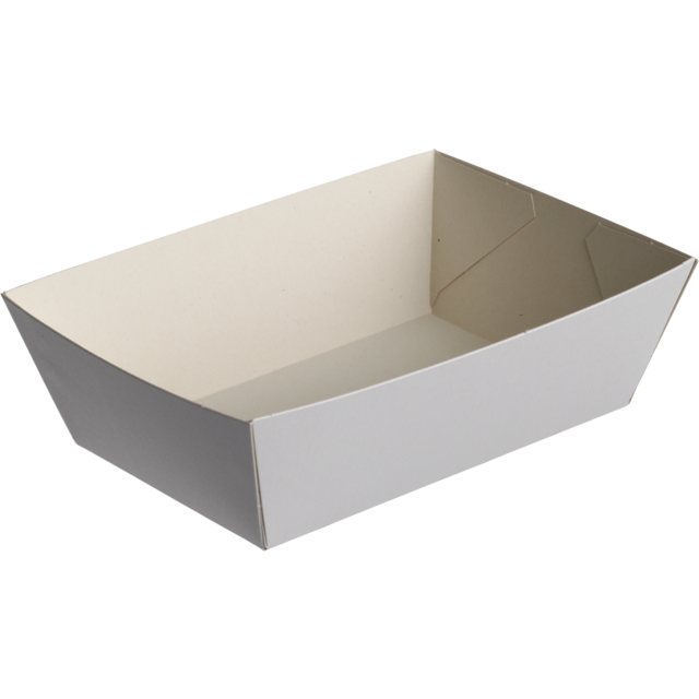 Klika -  Bak | Karton + kleicoating | KA9 | snackbak | 11x7x4cm | wit | 2000 stuks