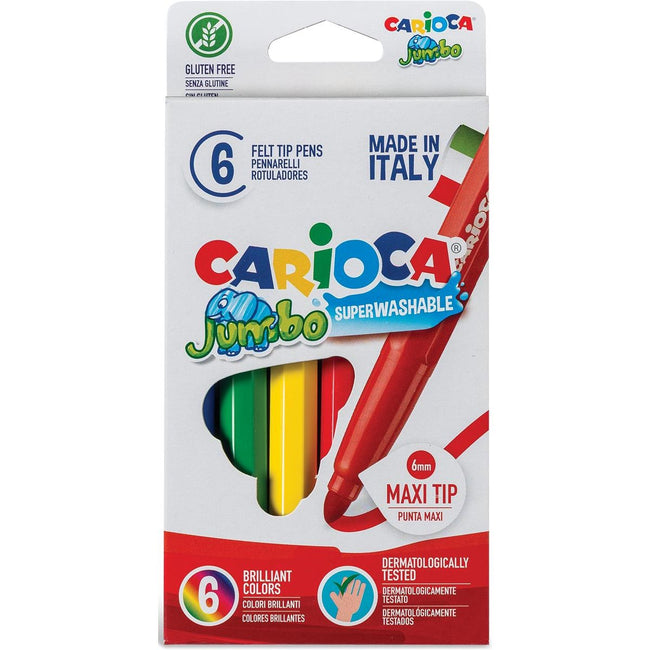 Cararioca - Felt -Tip toujours superwashable 6 marqueurs dans un penny en carton