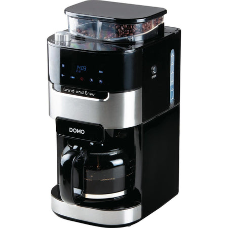 Domo - Machine à café Grind and Brew, numérique, 1,5 litres, noire