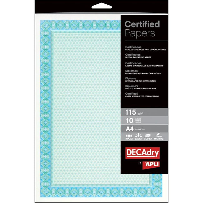 Decadry -   certificaten ft A4, 115 g, pak van 70 vel