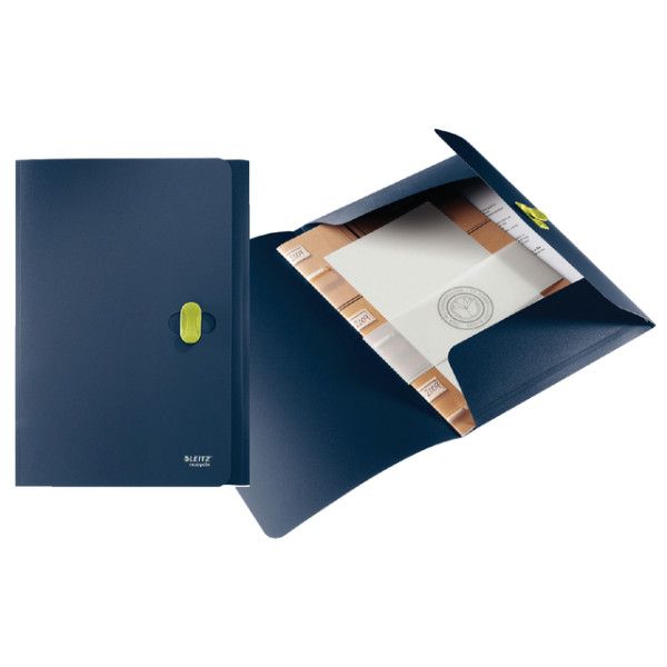 Leitz - Classeur re:cycle A4 3 rabats bleu foncé