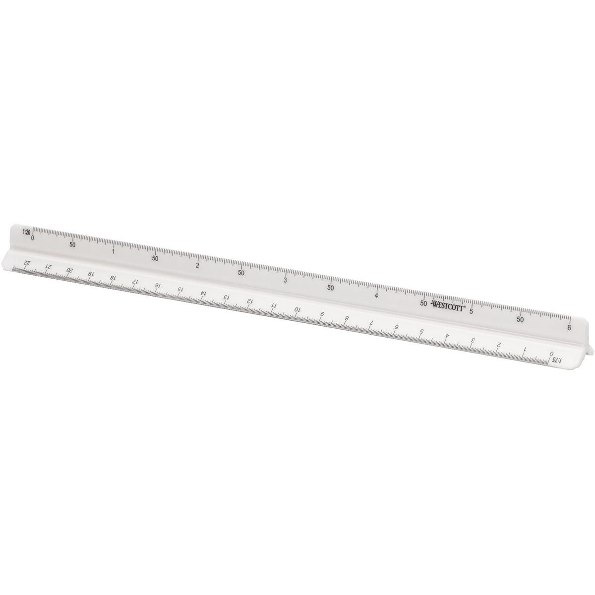 Westcott -  schaallat, 30 cm, 1:20; 1:25; 1:50; 1:75; 1:100 en 1:125