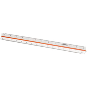 Westcott -  schaallat, 30 cm, 1:2,5; 1:5, 1:10; 1:20; 1:50 en 1:100