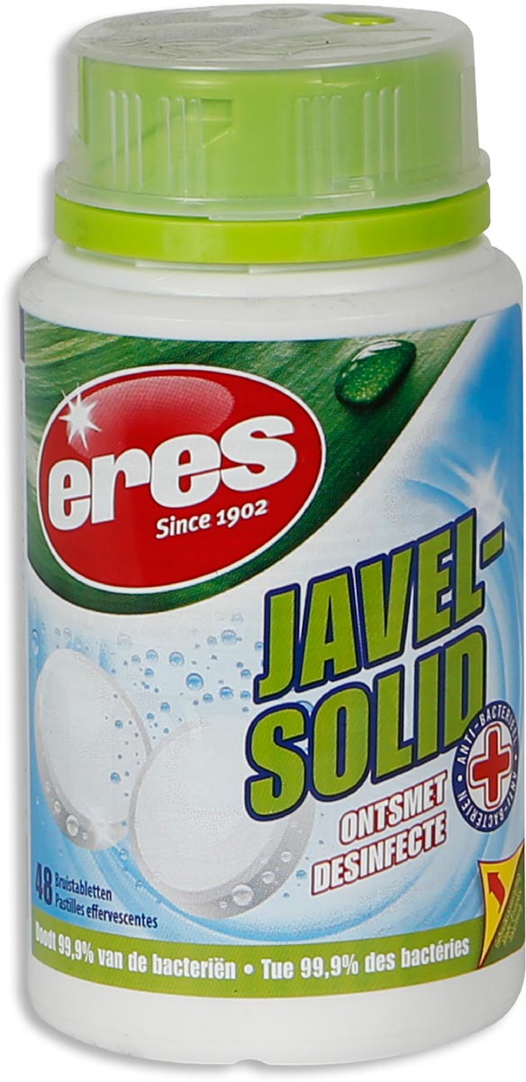 Eres - comprimé effervescent solide javel, pot de 48 pièces
