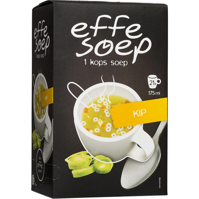 Effe soep -   1-kops, kip, 175 ml, doos van 21 zakjes