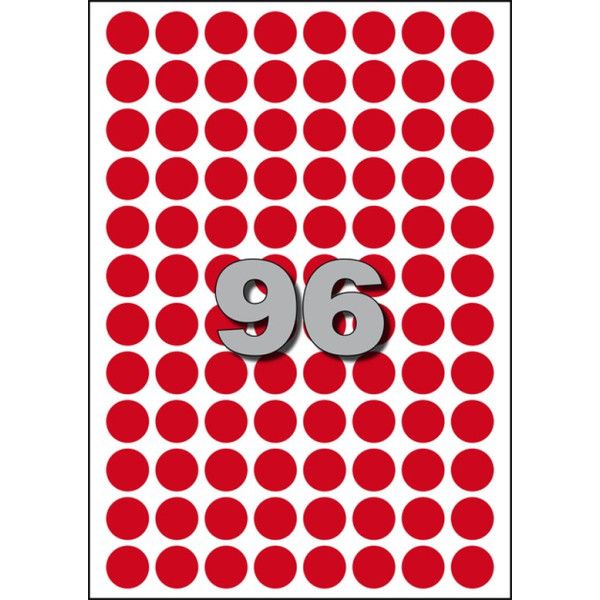 Avery - Étiquette | papier | ∅15mm | rouge