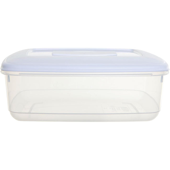 Whitefurze - récipient alimentaire rectangulaire 4 litres, transparent avec couvercle blanc