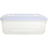Whitefurze - rechteckiger Lebensmittelbehälter 4 Liter, transparent mit weißem Deckel