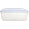 Whitefurze - rechteckiger Lebensmittelbehälter 3 Liter, transparent mit weißem Deckel