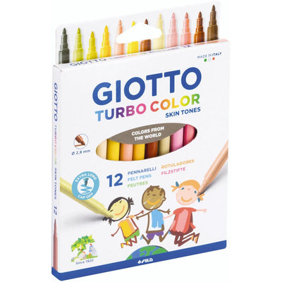 Giotto - Feutre Turbo Color Skin Tones lot de 12 couleurs