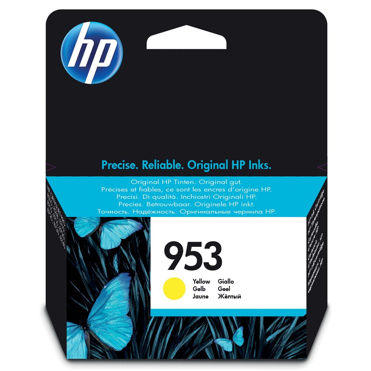 HP - cartouche d'encre 953, 630 pages, OEM F6U14AE, jaune