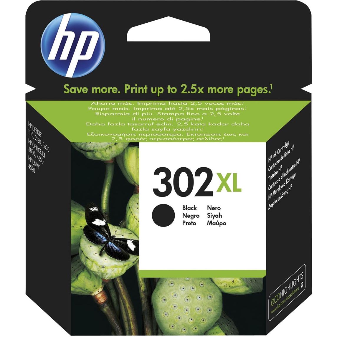 HP - Inkcartridge 302xl, 480 pages, OEM F6u68ae, noir