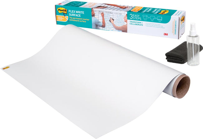 Post-it-post-it Flex Schreiben Sie Whiteboard Folie auf Roll, ft 121,9 x 182,9 cm