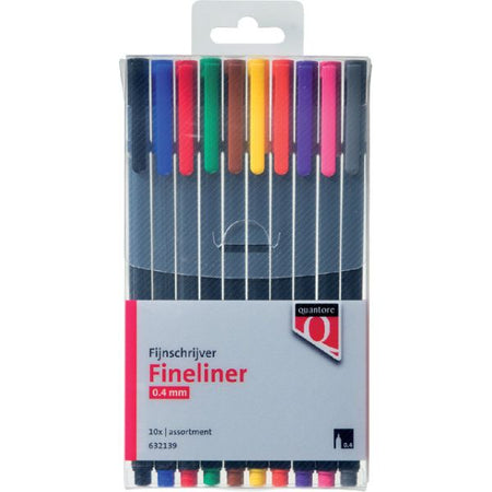 Quantore - Fineliner blister assorti de 10 pièces