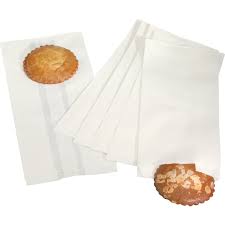 Sachet à biscuits 1/2 livre vierge 55gr blanc 10 kilo - SANS PFAS