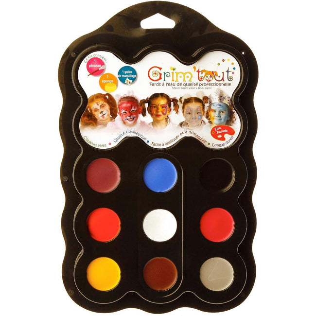 Bouhon - Palette de maquillage Grim'tout Zoo Parade, 9 couleurs