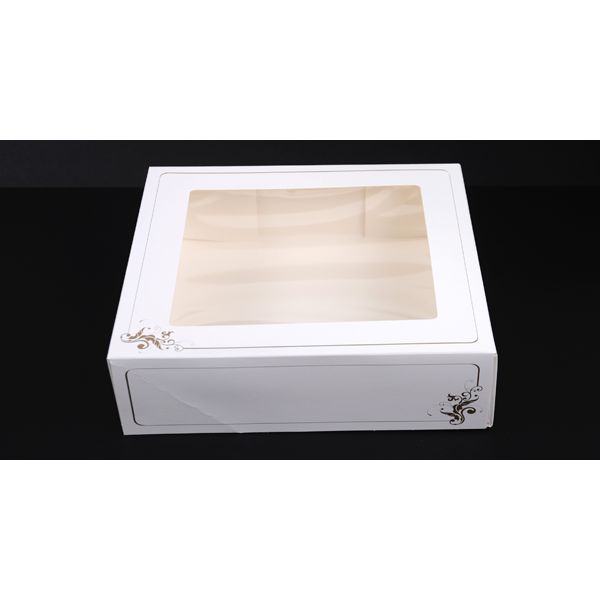 Timmers Verpakkingen - Gebäckschachtel mit Fensterdesign 573 190x190x80mm 275 Stück