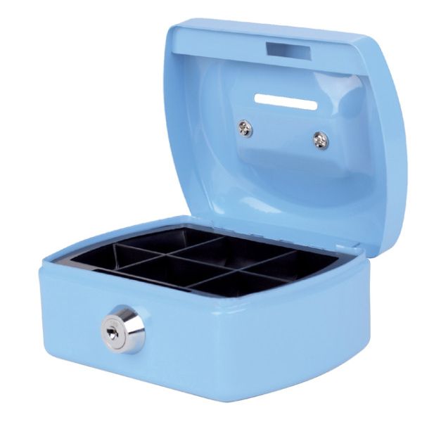 Pavo - Tirelire avec fente pour monnaie 125x95x60mm bleu clair