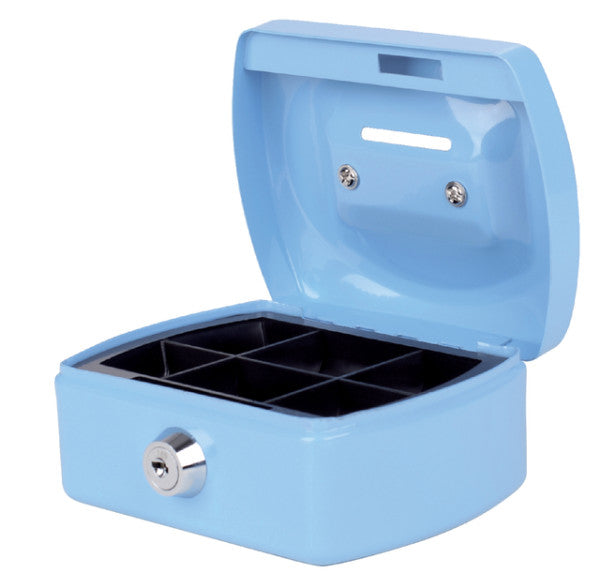 Pavo - Spardose mit Münzeinwurf 125x95x60mm hellblau