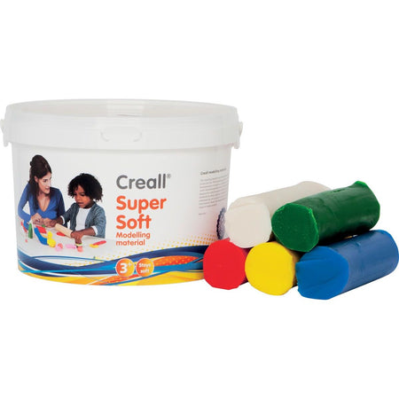 Creall - Clay supersoft rouge/bleu/vert/jaune/blanc 1750gramme