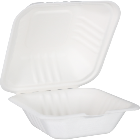 Hamburgerbak Suikerrietpulp 150x150x78mm 50 stuks