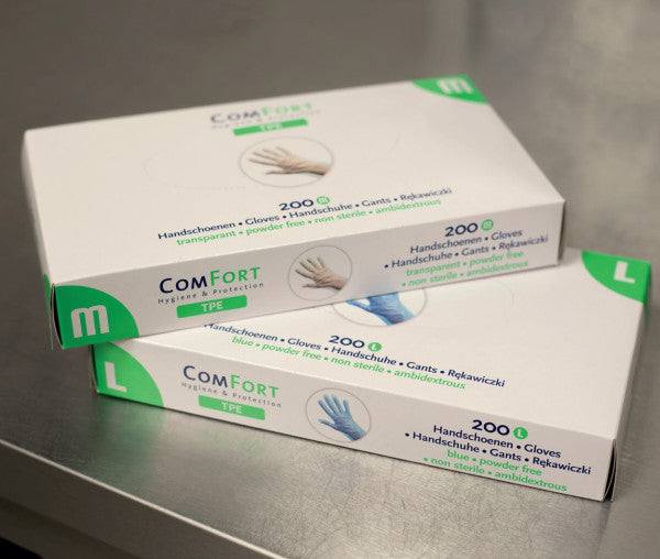 Confort - Gant TPE et BLEU non poudré 200 pièces ! Petit