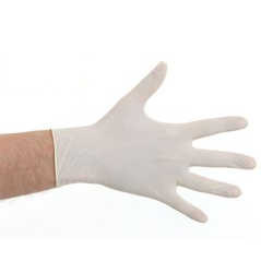 Handschoen latex en poedervrij WIT 100 stuks XL