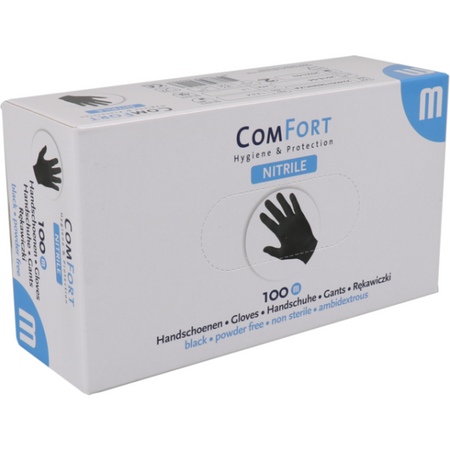 ComFort - Handschuh | Nitril | ungepudert | M | 3,5gr | schwarz | 100 Stück