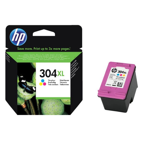 HP - Cartouche d'encre n9k07ae 304xl couleur