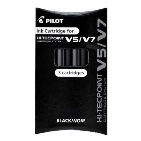 Pilot - Cartouche d'encre Begreen Hi-Tecpoint V5/V7 noir lot de 3 pièces