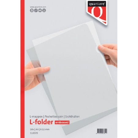 Quantore - Dossier d'insertion modèle L A4 PP grain 0,12mm 10 pièces