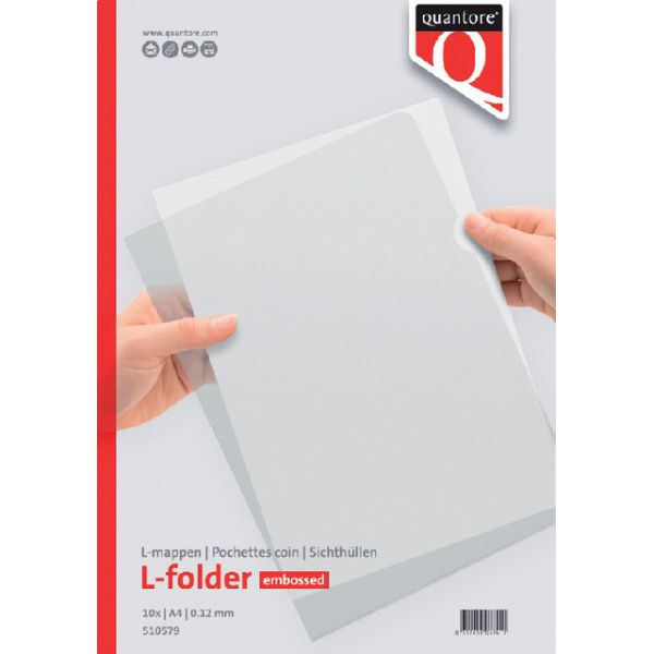 Quantore - Dossier d'insertion modèle L A4 PP grain 0,12mm 10 pièces