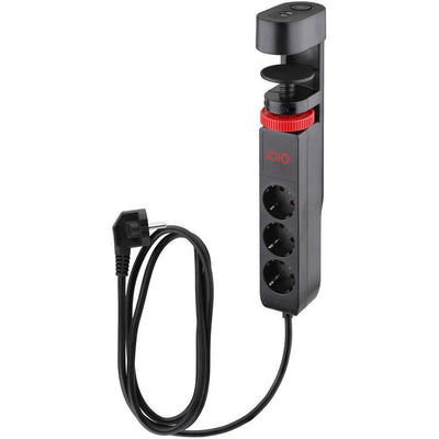 IOIO - prise SL3000, 3 prises et 3 ports USB, pince de table, noir