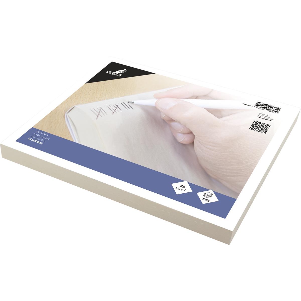 Kangaro – Notizblock, ft 23 x 19,8 cm, einfarbig