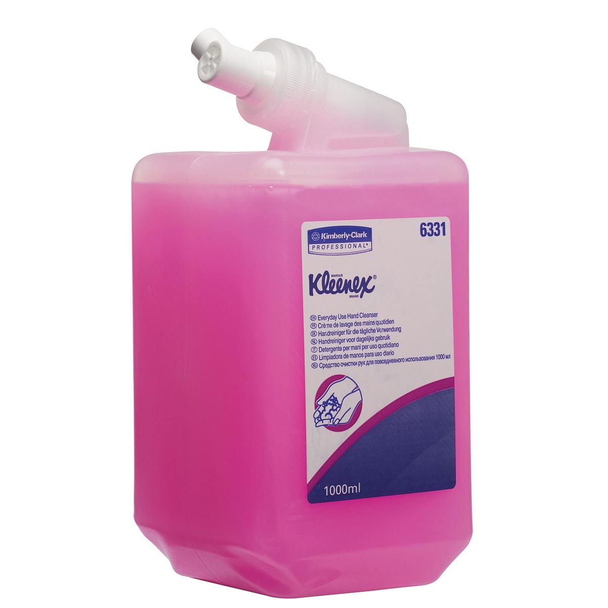 Kleenex -  navulling voor zeepdispenser , parfum floral, flacon van 1 liter