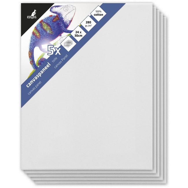 Kangaro – Leinwandpaneel, ft 24 x 30 cm, Packung mit 5 Stück